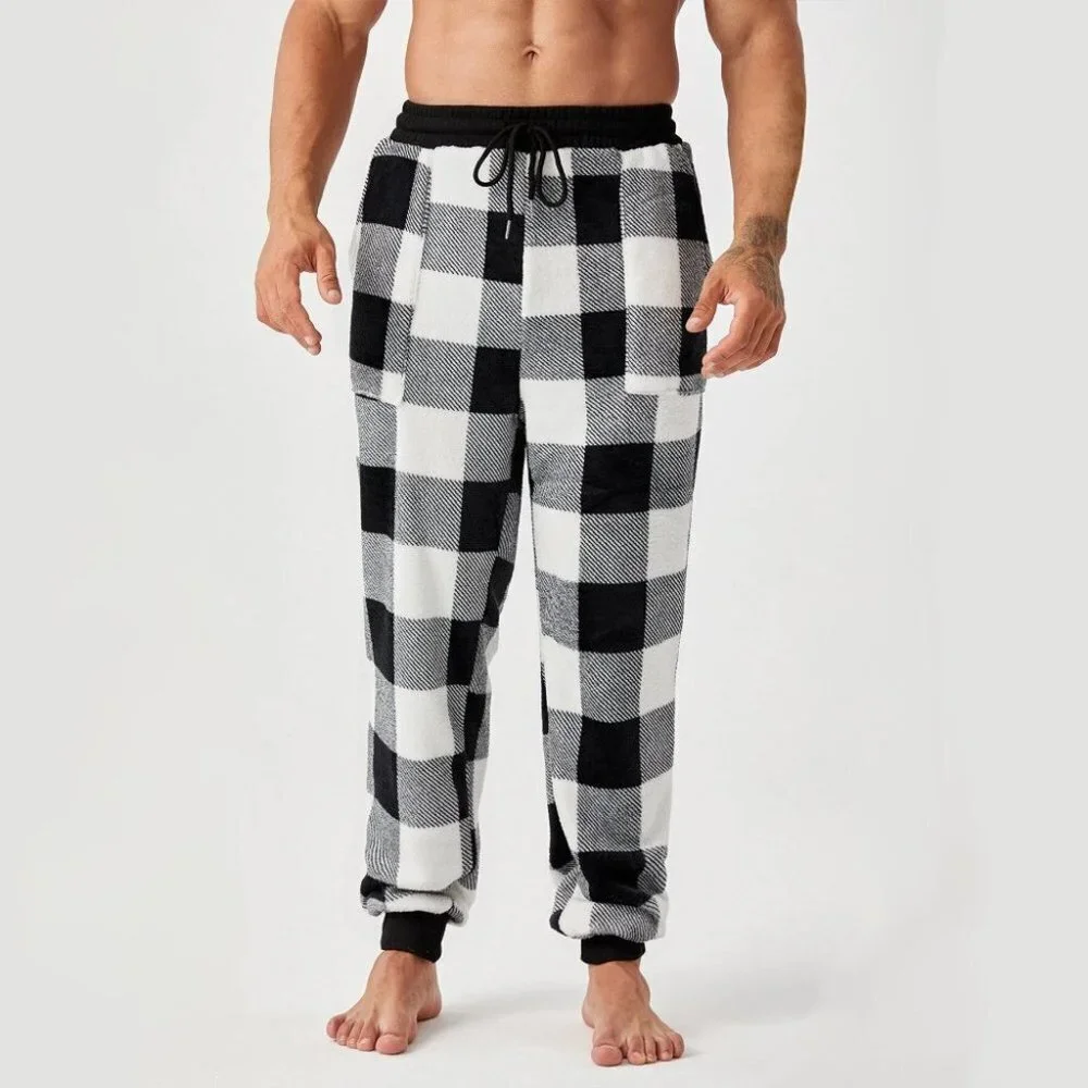 Black And White Mens Pajama Pants